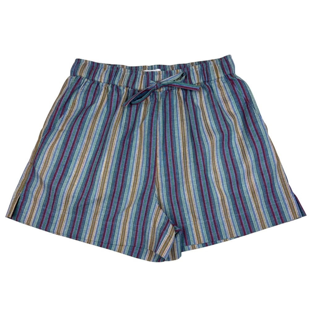 Topshop Striped Shorts Womens US 6 Tie Waist Summer Casual Boho Chic Y2K Multi‎